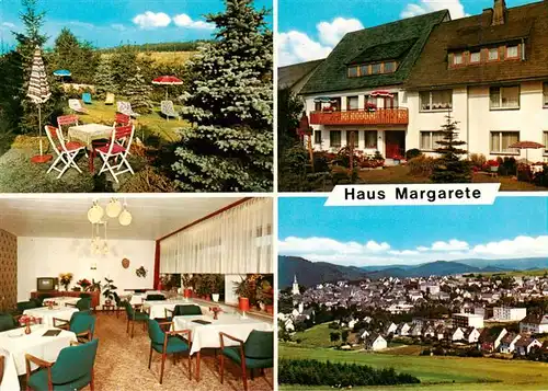 AK / Ansichtskarte 73942488 Winterberg__Hochsauerland_NRW Hau Margarete Garten Gastraum Panorama