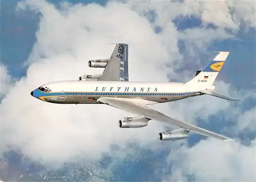 AK / Ansichtskarte 73942565 Flugzeuge_Zivil Lufthansa  Boeinc Jet 720 B