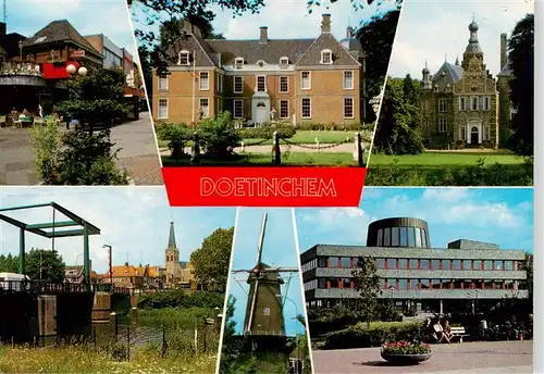 AK / Ansichtskarte  Doetinchem_NL Schloss Ziehbruecke Windmuehle Stadthalle