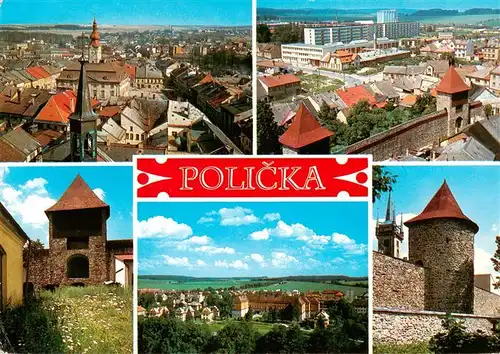 AK / Ansichtskarte 73942703 Policka_CZ Mesto na Ceskomoravske vrchovine zal pied s dosud zachovalymi castmi mestskeho opeveni Narodil se zde hudebni skladatel Bohuslav Martinu Rozruesta se novou vystavbou