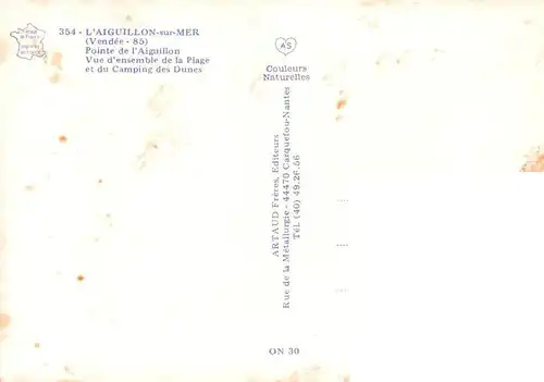AK / Ansichtskarte  L_Aiguillon-sur-Mer Pointe de lAiguillon Vue densemble aerienne de la Plage et du Camping des Dunes