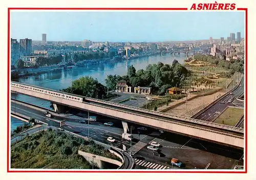 AK / Ansichtskarte  Asnieres_92-sur-Seine Vue sur le pont de Clichy et sur le cimetiere des chiens