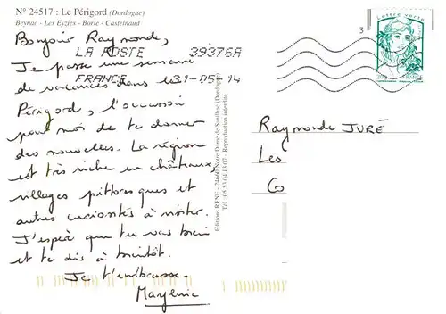 AK / Ansichtskarte  Le_Perigord_Region_Dordogne_24 Beynac Les Eyzies Borie Castelnaud