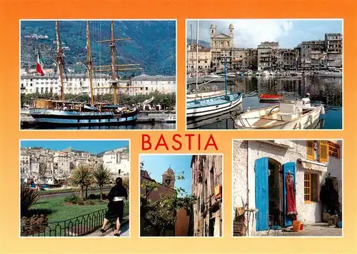 AK / Ansichtskarte  Bastia_2B_Haute-Corse Dreimaster Segelschiff Hafenpartie Ortsmotive