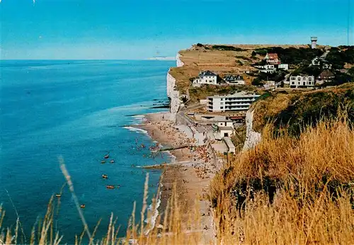 AK / Ansichtskarte  Puys_Dieppe_76 Les Falaises et la Plage Station reputee pour la peche aux moules