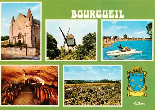 AK / Ansichtskarte  Bourgueil_37_Indre-et-Loire Abbaye Le moulin bleu Le plan deau Une cave Vendanges