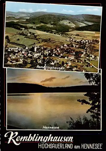 AK / Ansichtskarte  Remblinghausen_Meschede Fliegeraufnahme Hennesee