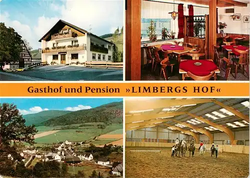 AK / Ansichtskarte  Eslohe_Sauerland Gasthof Pension Limbergs Hof Gaststube Panorama Reithalle