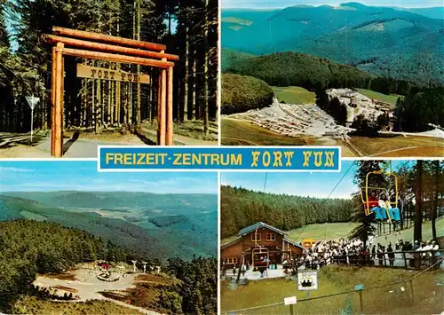 AK / Ansichtskarte 73942887 Bestwig Fort Fun Freizeit Zentrum Eingang Panorama Sessellift