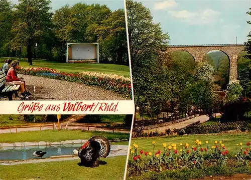 AK / Ansichtskarte  Velbert Konzertpavillon im Kurpark Teich Bruecke