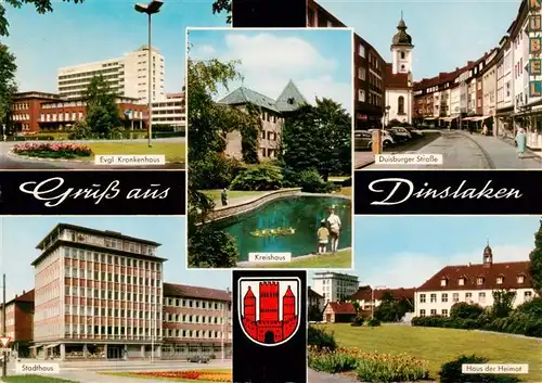 AK / Ansichtskarte  Dinslaken Krankenhaus Kreihaus Duisburger Strasse Stadthaus Haus der Heimat