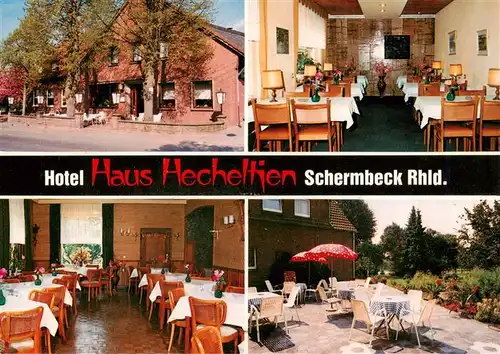 AK / Ansichtskarte  Schermbeck_Niederrhein Hotel Haus Hecheltjen Restaurant Terrasse
