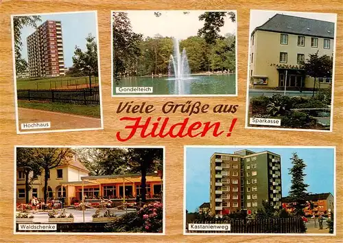 AK / Ansichtskarte  Hilden__Mettmann Hochhaus Goldenteich Sparkasse Waldschenke Kastanienweg