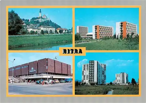 AK / Ansichtskarte  Nitra_Slovakia Teilansichten Einkaufszentrum Wohnsiedlung Hochhaeuser