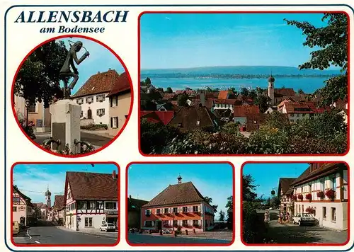 AK / Ansichtskarte  Allensbach_Bodensee Panorama Brunnen Stadtzentrum