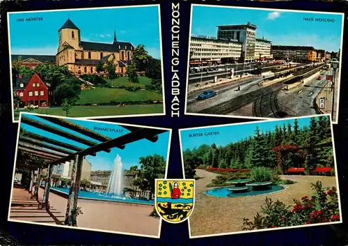 AK / Ansichtskarte 73943233 Moenchengladbach Muenster Haus Westland Bismarckplatz Bunter Garten