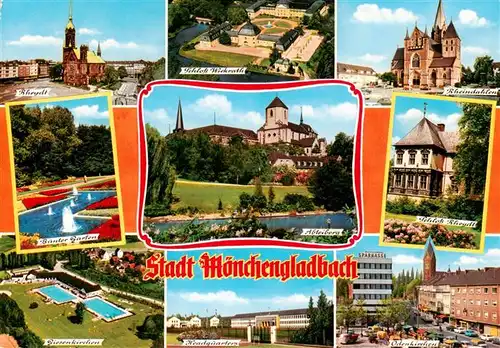 AK / Ansichtskarte 73943264 Moenchengladbach Rheydt Schloss Wiekrath Rheindahlen Bunter Garten Abteiberg Schloss Giesenkirchen Headquarters Odenkirchen