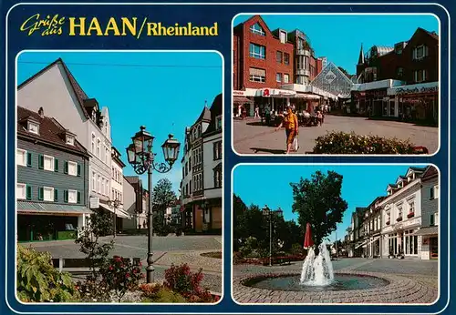 AK / Ansichtskarte  Haan_Rheinland Gartenstadt Fussgaengerzone Brunnen