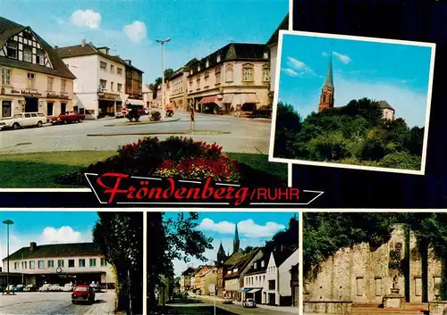 AK / Ansichtskarte  Froendenberg_Ruhr Stadtplatz Kirche Ortspartien