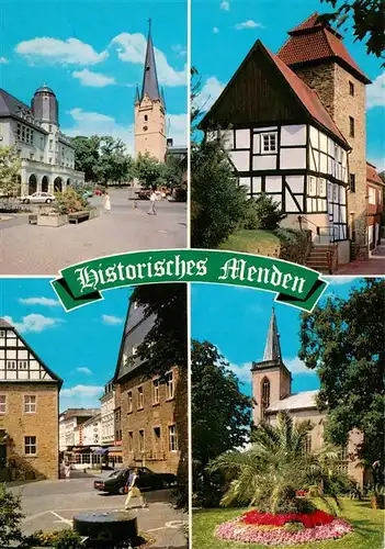 AK / Ansichtskarte 73943396 Menden__Sauerland Kirchen Fachwerkhaus Ortsmotiv Park 