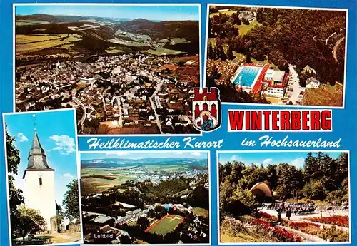 AK / Ansichtskarte  Winterberg__Hochsauerland_NRW Fliegeraufnahmen Kirche Kurkonzert