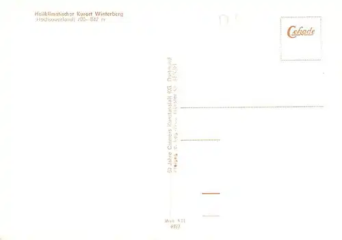 AK / Ansichtskarte  Winterberg__Hochsauerland_NRW Fliegeraufnahme