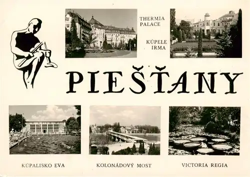 AK / Ansichtskarte 73943462 Piestany_Pistian_Poestyen_SK Thermica Palace Kupele Irma Kupalisko Ea Kolonadovy Most Victoria Regia