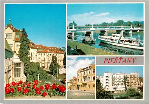 AK / Ansichtskarte 73943468 Piestany_Pistian_Poestyen_SK Liecebny dom Thermia Palace Kolonadovy most Hotel Victoria Hotel Eden a liecebny dom Jalta