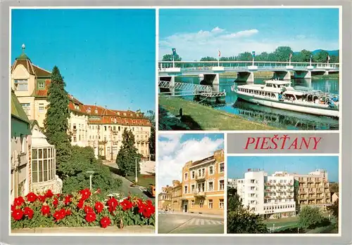 AK / Ansichtskarte  Piestany_Pistian_Poestyen_SK Liecebny dom Thermia Palace Kolonadovy most Hotel Victoria Hotel Eden a liecebny dom Jalta