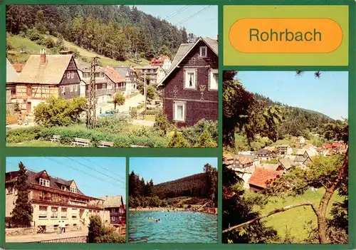 AK / Ansichtskarte 73943477 Rohrbach_Rudolstadt_Saalfeld Ortsmotiv Konsum Gaststaette Sorbitzgrund Freibad Teilansicht