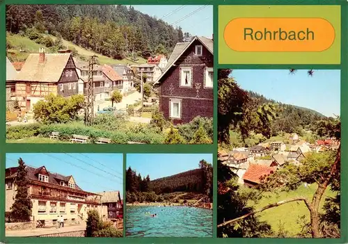 AK / Ansichtskarte  Rohrbach_Rudolstadt_Saalfeld Ortsmotiv Konsum Gaststaette Sorbitzgrund Freibad Teilansicht