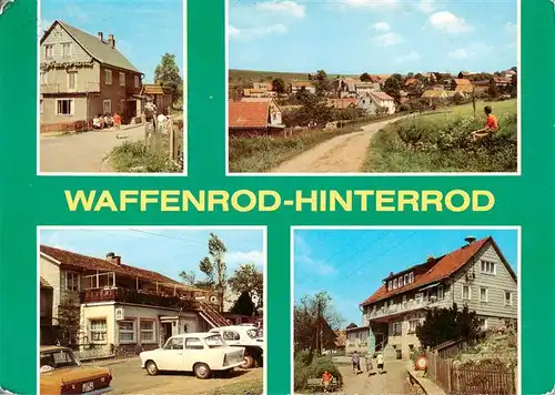 AK / Ansichtskarte  Hinterrod_Waffenrod Gaststaette Auegrund Teilansicht HOG Park Cafe HOG Bergfrieden