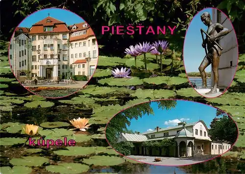 AK / Ansichtskarte  Piestany_Pistian_Poestyen_SK Thermia Palace Socha barlolamaca Napoleonske kupele