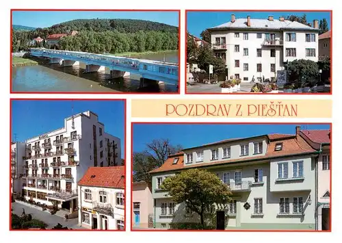 AK / Ansichtskarte  Piestany_Pistian_Poestyen_SK Kolonadovy most Liecebne domy Krivan Jalta Smarago