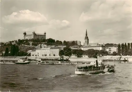 AK / Ansichtskarte  Bratislava_Pressburg_Pozsony_SK Schloss Kirche Faehre