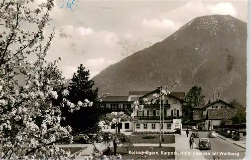 AK / Ansichtskarte  Rottach-Egern_Tegernsee Kurpark Hotel Seerose mit Wallberg