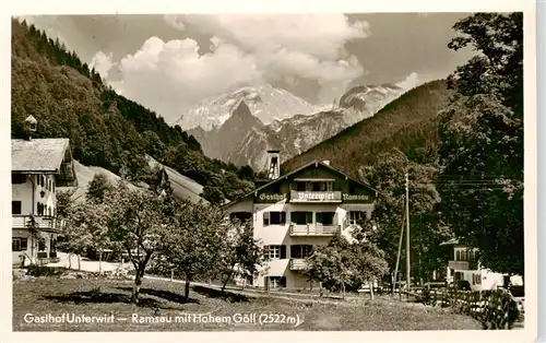 AK / Ansichtskarte 73943543 Ramsau_Berchtesgaden Gasthof Unterwirt mit Hohem Goell