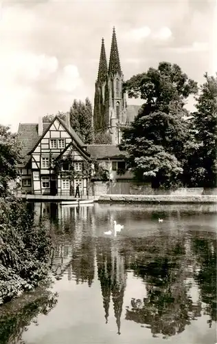 AK / Ansichtskarte  Soest_DE_NRW Am grossen Teich mit Wiesenkirche