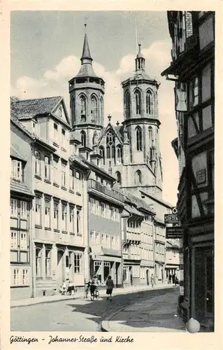 AK / Ansichtskarte 73943562 Goettingen__Niedersachsen Johannes Strasse und Kirche