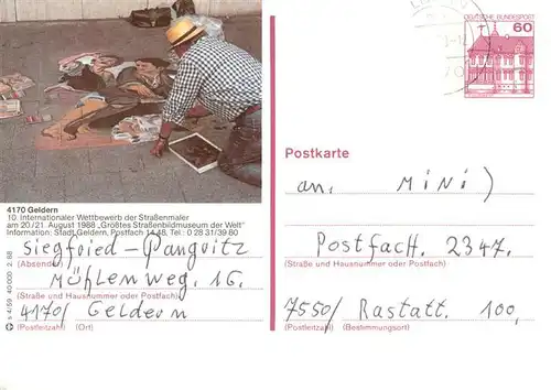 AK / Ansichtskarte 73943600 Geldern 10. Internationaler Wettbewerb der Strassenmaler Groesstes Strassenbildmuseum der Welt