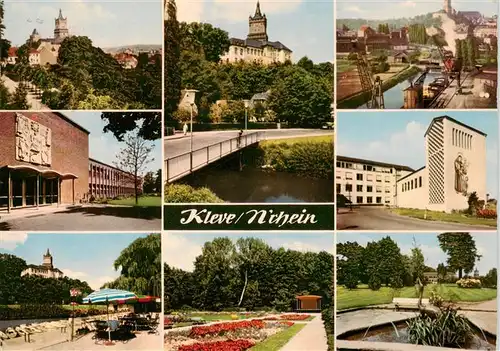 AK / Ansichtskarte  Kleve_Bad_Cleve Teilansichten Schloss Park