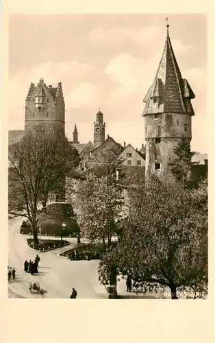 AK / Ansichtskarte  Ravensburg__Wuerttemberg Frauentor Blaserturm und gruener Turm