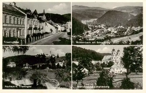 AK / Ansichtskarte  Weissenbach_Triesting Triestingholm Schneeberg Neuhaus Triestingtal Wallfahrtskirche Hafnerberg