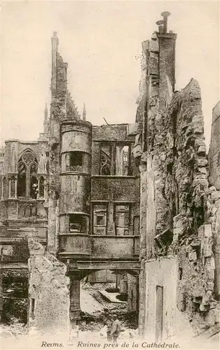 AK / Ansichtskarte  Reims_51 Ruinen bei der Kathedrale