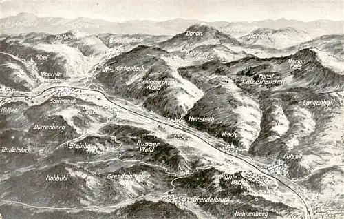 AK / Ansichtskarte  Vogesen_Vosges_Region Schlachtfeld in den Vogesen Unteres Breuschtal Feldpost