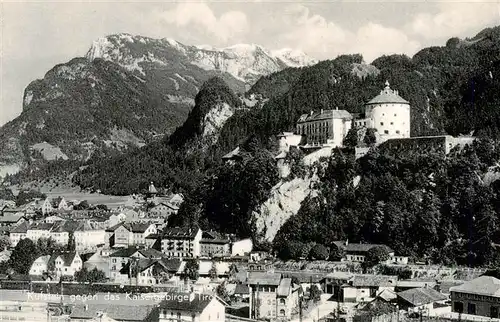 AK / Ansichtskarte  Kufstein_Tirol_AT mit Kaisergebirge und Schloss