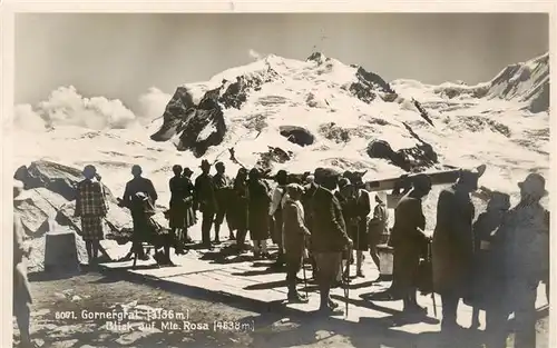 AK / Ansichtskarte  Gornergrat_Zermatt_VS mit Monte Rosa