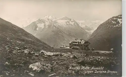 AK / Ansichtskarte  Muottas-Kulm_Muottas_Muragl_Muottas_Murail_2453m_GR mit Bernina Gruppe