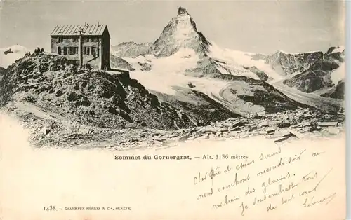 AK / Ansichtskarte  Gornergrat_Zermatt_VS mit Matterhorn