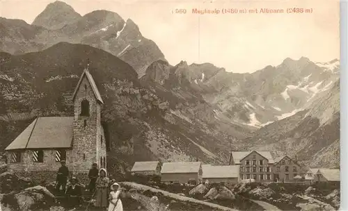AK / Ansichtskarte  Meglisalp_1520m_Altmann_AR mit Kirche Panorama